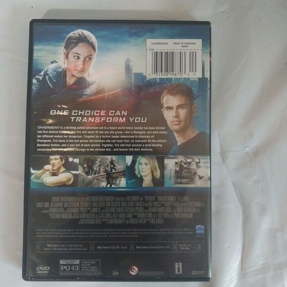 Divergent (DVD, 2014) - Picture 2 of 3